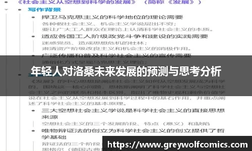 年轻人对洛桑未来发展的预测与思考分析